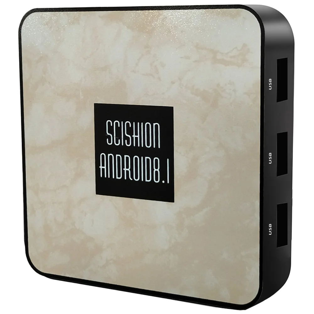 ТВ приставка SCISHION Rockchip 3328 Android 8 1 4 Гб ОЗУ + 32 ПЗУ медиаплеер 2 4G WiFi 100M BT4.0 4K смарт RX4B Pk