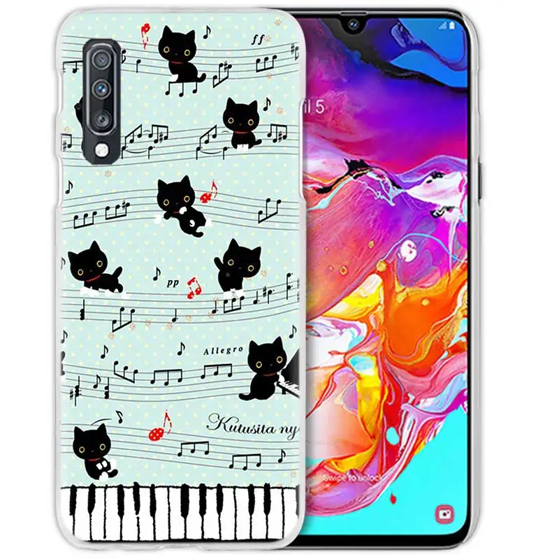 04 Чехол I Love Piano Music для samsung Galaxy A50 A70 A20e A40 A30 A20 A10 A8 A6 Plus A9 A7 жесткий прозрачный чехол для телефона из поликарбоната - Цвет: 04