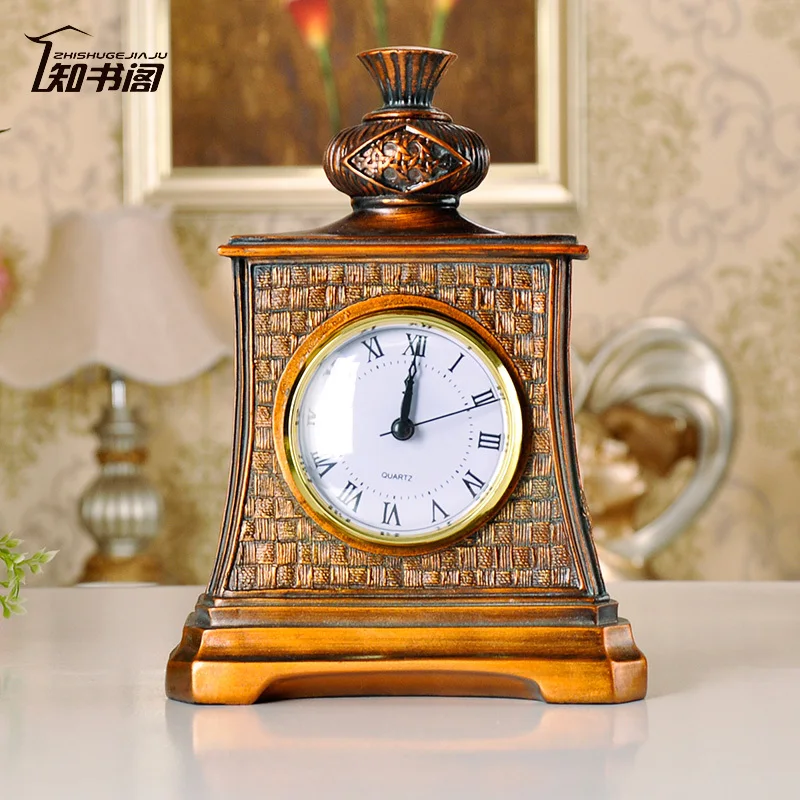 Креативные украшения для дома подарочные из смолы европейские ретро часы