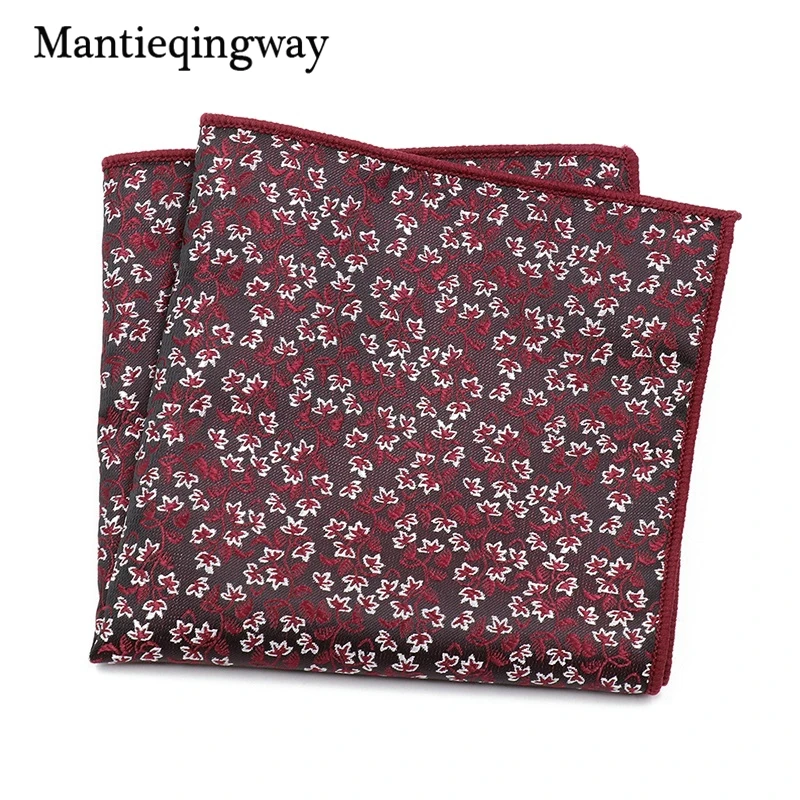 Mantieqingway полиэфир носовой платок для мужских костюмов с цветочным принтом