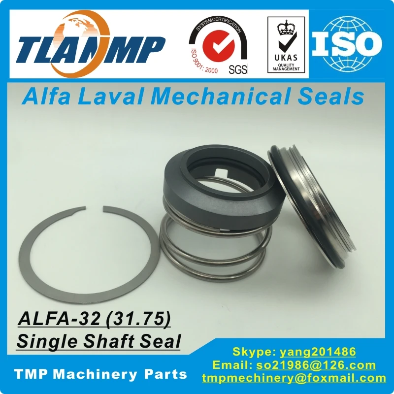 

ALFA-32 Single Shaft Seals, TLANMP Mechanical Seals for Alfa Laval LKH Series pumps (Material:SiC/SiC/EPDM) Shaft size 31.75mm
