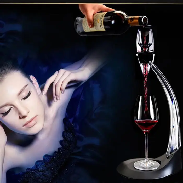 Профессиональный Декантер для красного вина Pourer С подставка для фильтра держатель водки Быстрый воздушный аэратор для дома Обеденный бар эфирный набор DTT88