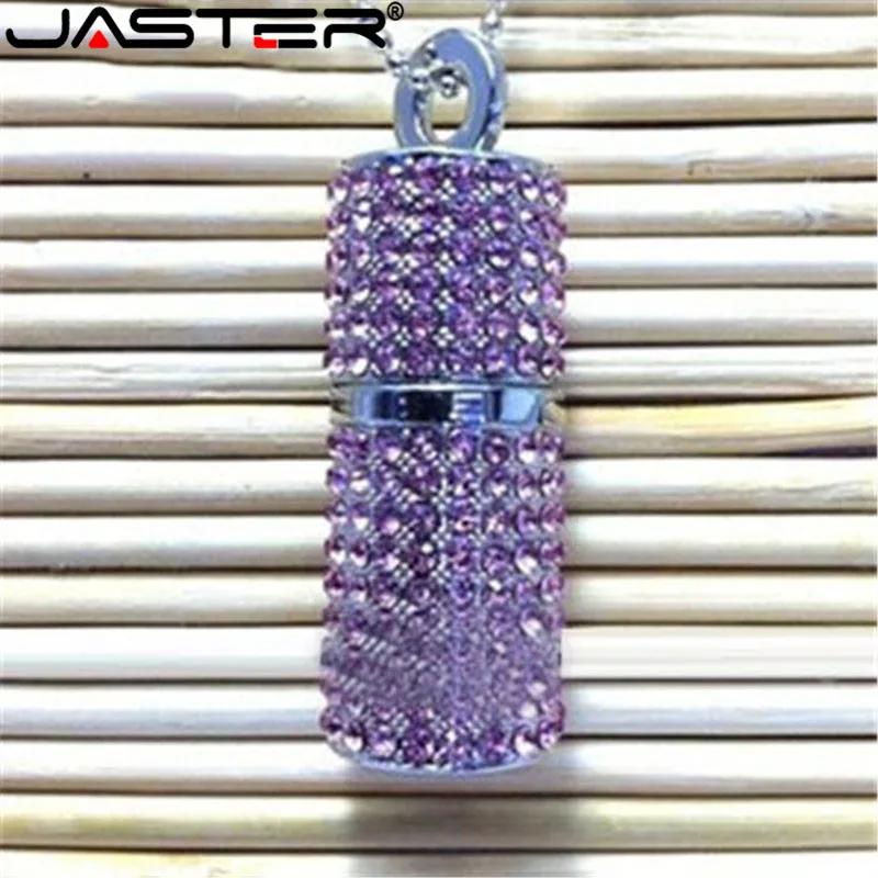 JASTER Металлический Кристалл Колонка USB 2,0 циклиндер usb флеш-накопитель карта памяти Флешка 4 ГБ 8 ГБ 16 ГБ 32 ГБ 64 ГБ флешка