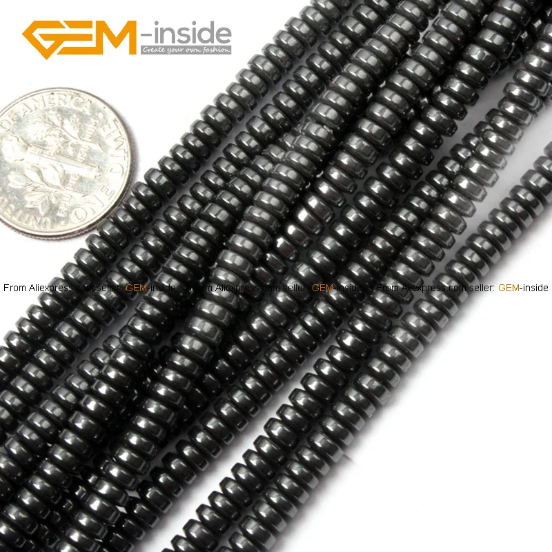 Драгоценный камень внутри 2 4 мм натуральный магнетит гематит Рондель Heishi бусины