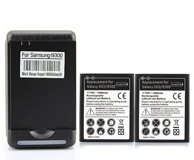 Ciszean 2x2300 мА/ч EB L1G6LLU запасная батарея + зарядное устройство для Samsung Galaxy S3 III S 3 i9300