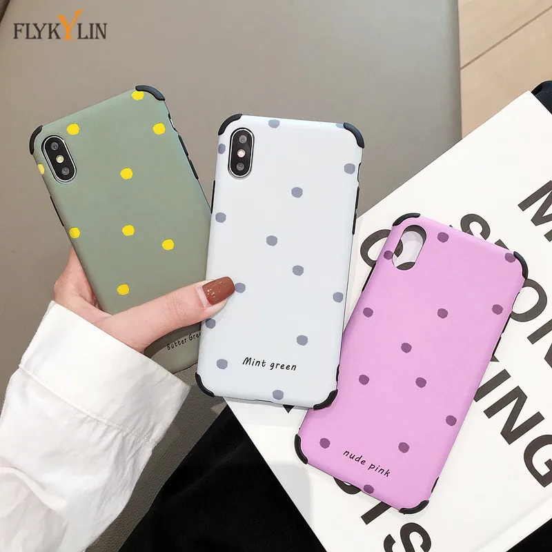 FLYKYLIN волновой точечный чехол для телефона iphone 6 S 7 8 Plus XR Xs Max Роскошные мягкие ТПУ
