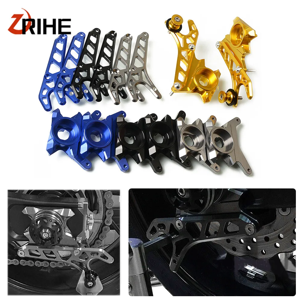 

For Yamaha MT-07 FZ-07 MT07 FZ07 2014 2015 2016 2017 Motorcycle Left & Right CNC Aluminum Rear Wheel Axle Stand Pick Up Hook Set