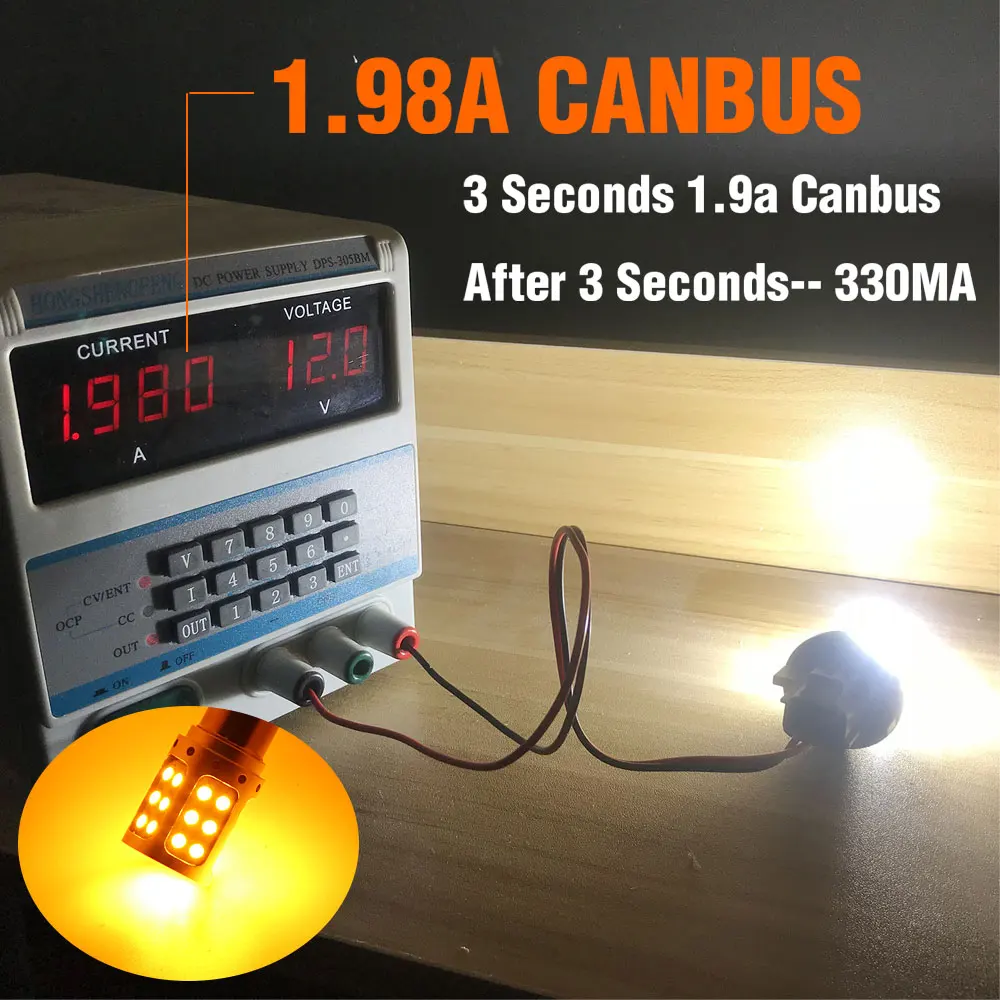 2x BOSMAA LED CanBus No Error 1156 BA15S P21W BAU15S PY21W 36-SMD For Car Turn Signal Light BACK Flash Yellow White | Автомобили и