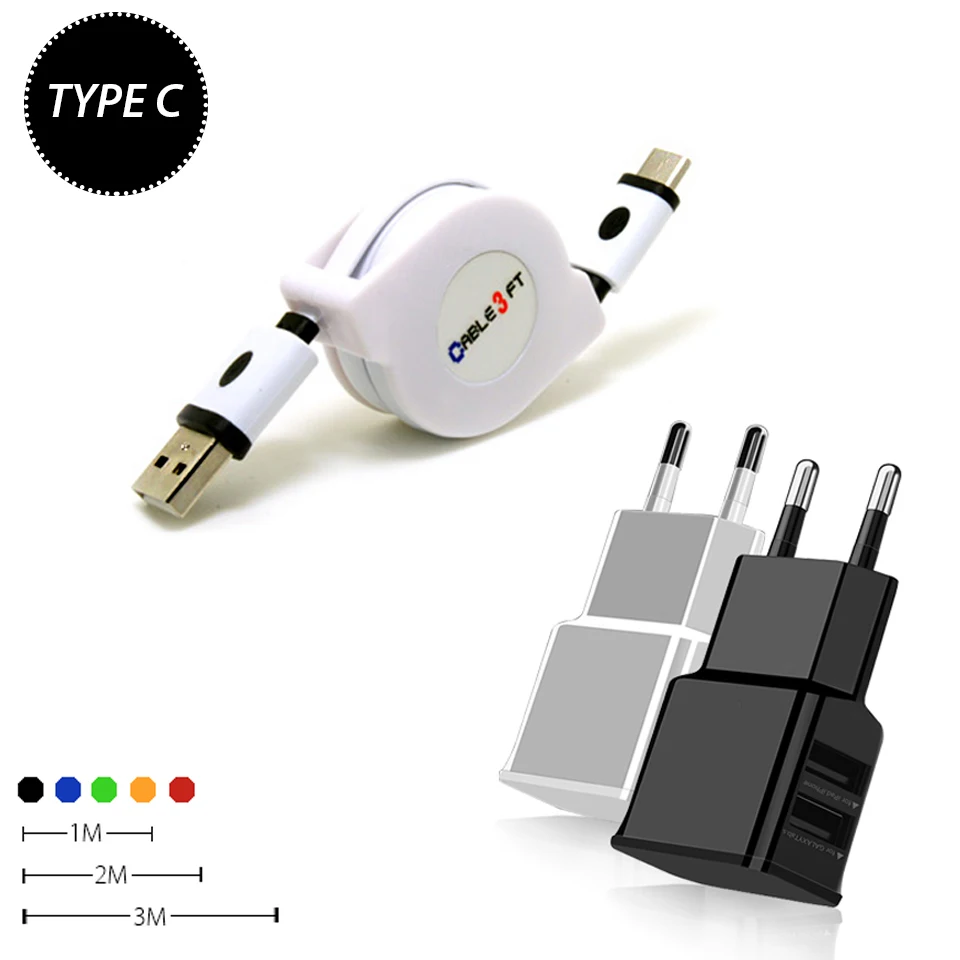 Выдвижной кабель USB Type C для samsung A50 S10 S9 S10E Huawei p20 p30 mate20 mate10 oneplus 7 pro зарядки телефона