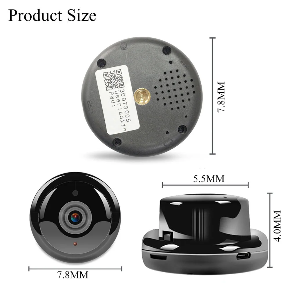 Беспроводная мини Wi Fi камера HD ИК Ночное Видение Домашняя безопасность IP CCTV