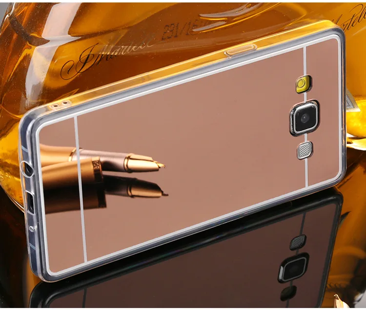 Роскошный мягкий чехол из ТПУ с зеркалом для Samsung Galaxy A5 A500 A7 J3 J5 J7 2015 J1ACE A8 защитный