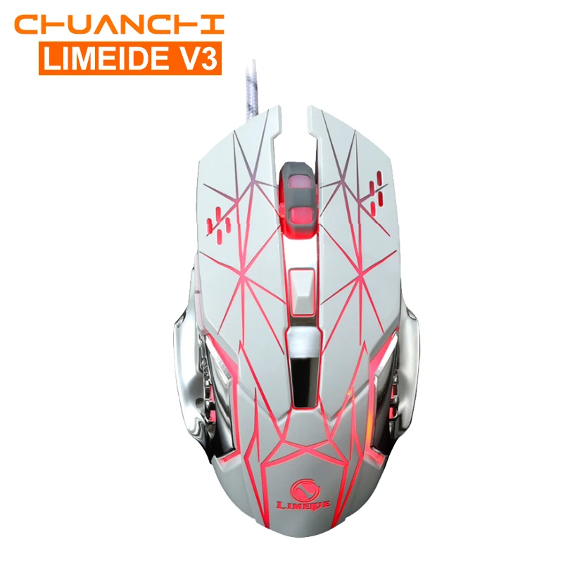 V3 White Новинка, 6 7 клавиш, профессиональный цветной светодиодный, с подсветкой, 3200 dpi, Оптическая Проводная игровая мышь, геймерская мышь для ПК, ноутбука - Цвет: V3 White