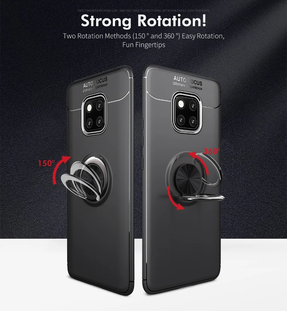 KAPEED чехол для телефона HuaWei Mate 20 Pro Lite металлический кольцевой кронштейн Магнитный