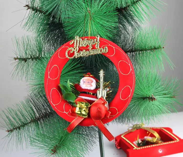 Сердце Форма Рождество венок двери цветочный для рождественской вечеринки