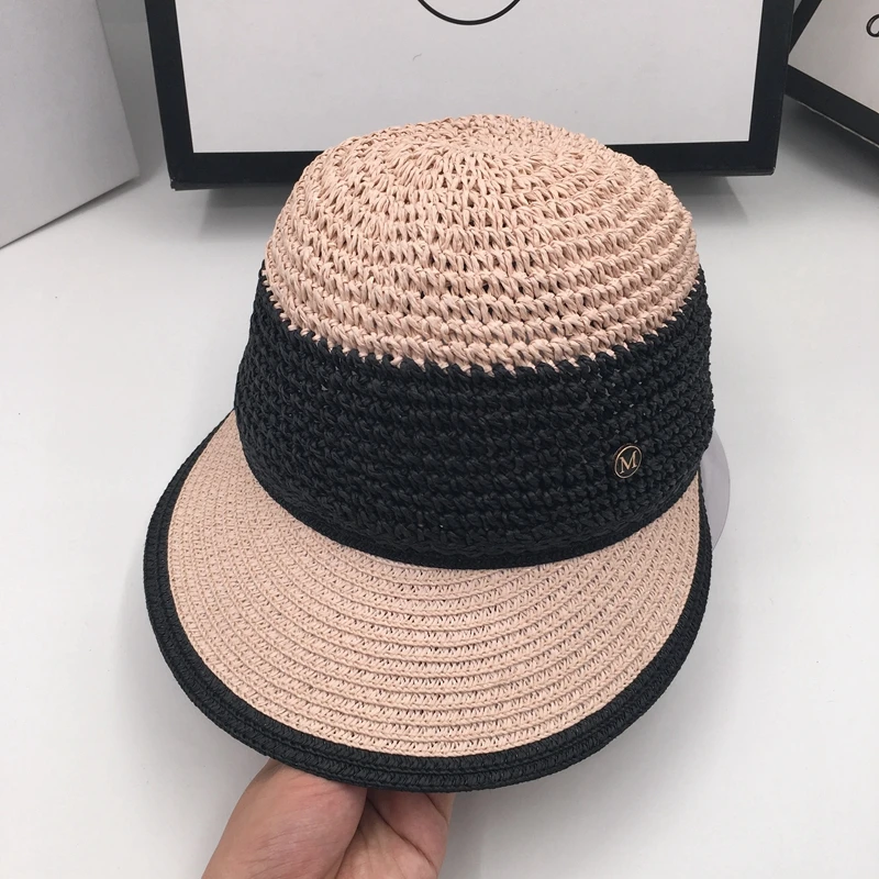 Бейсболка соломенная шляпа сшивание купольная Женская крышка лицо дикая дышащая