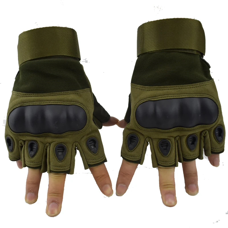 Half Finger Green Армейские тактические перчатки мужские полный палец военный страйкбол Пейнтбол Стрельба боевые на открытом воздухе Пешие прогулки скалолазание мотоциклетные спортивные перчатки - Цвет: Half Finger Green