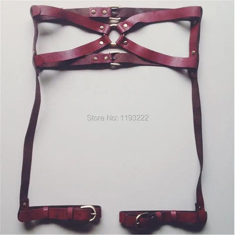 Женский кожаный ремень с круглым вырезом в готическом стиле пояс резинками