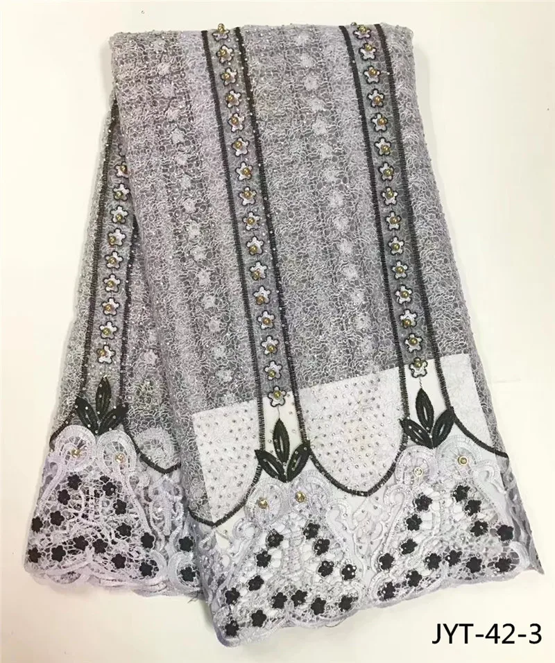 Same design african french net lace fabric with rhinestones high quality tulle for sewing clothing JYT-42 | Дом и сад