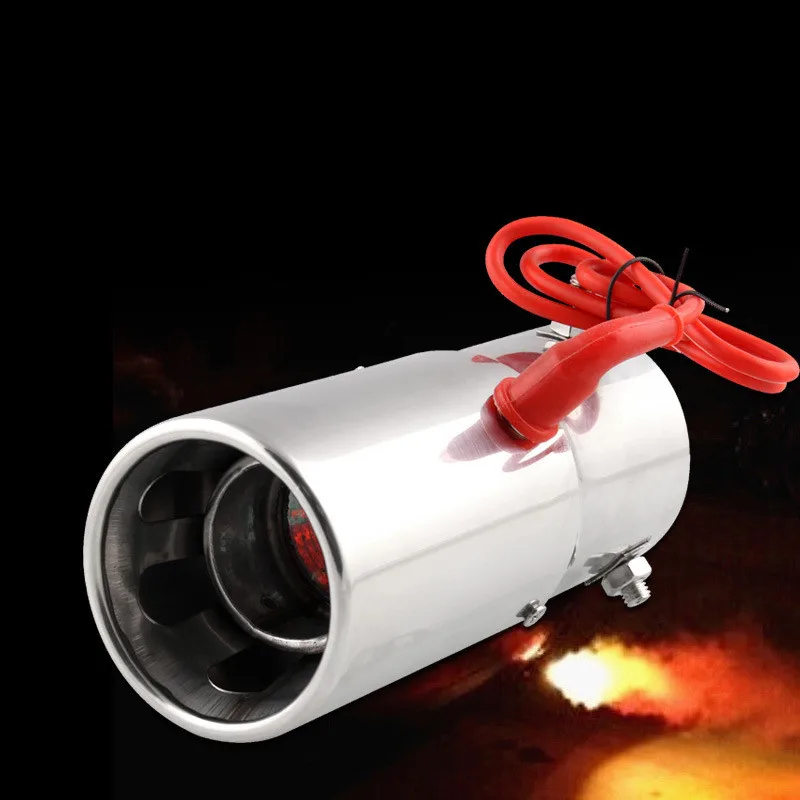 Универсальные запчасти для автомобилей выхлопная труба 70 мм Led огонь красный