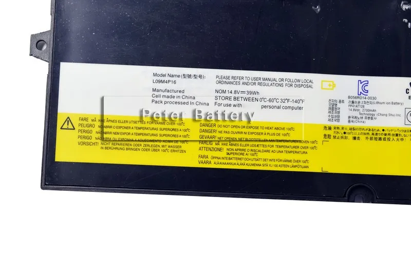 JIGU 57Y6601 L09M4P16 KB3072 Оригинальный аккумулятор для ноутбука lenovo ideapad U260 14 8 V 39WH