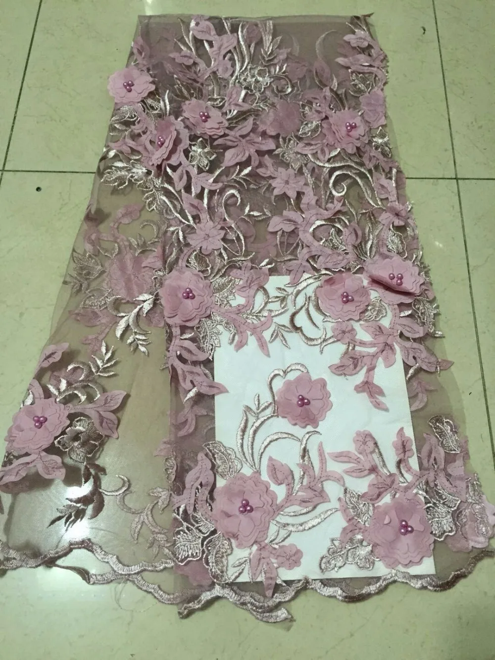 Высокая-конец Темно-синие Нигерии кружевной ткани 2018 Свадебные африканские