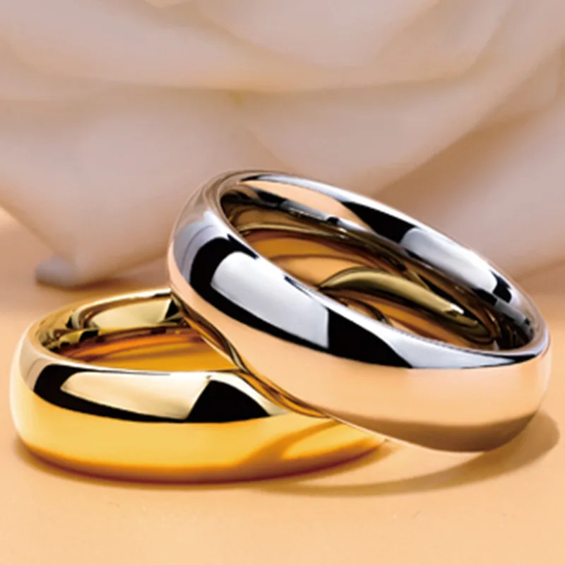 

HIP Hop 1Pc Still simple smooth arc ring 4mm wide stainless steel couple ring For Women Men Jewelry Dropshiping Couple gift
