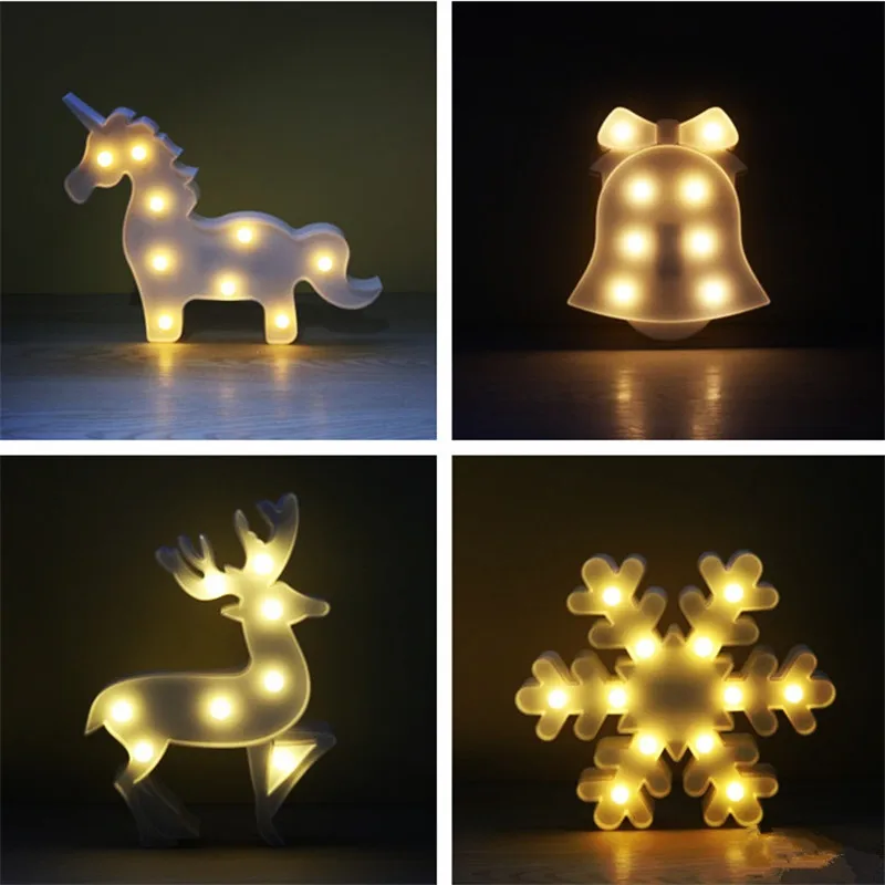

Lovely 3D LED deer Ring Bell Snow Night Light Christmas Kids Cute Gifts Children Bedroom Beside Lamp Wedding Party Decoration