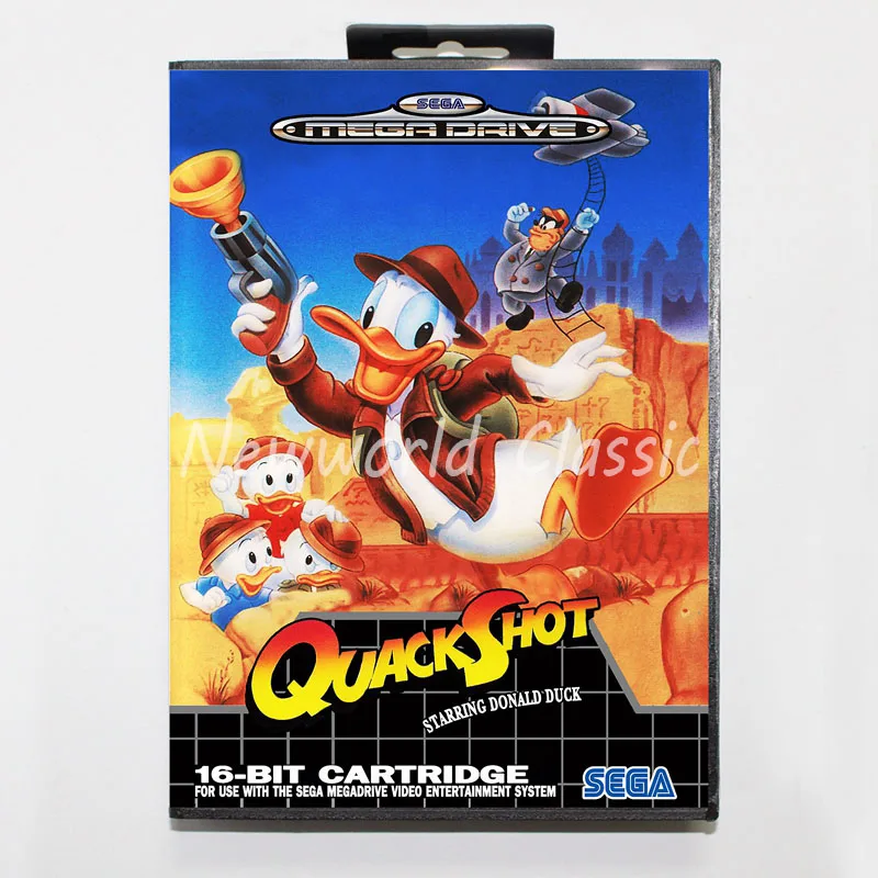 Quack Shot 16 бит для бытовой MD игровой карты с коробкой Sega Mega Drive Genesis|Картриджи| |