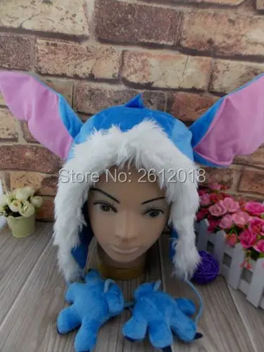 Новый костюм Лило Ститч для Хэллоуина плюшевая шляпа вечерние шапки косплея