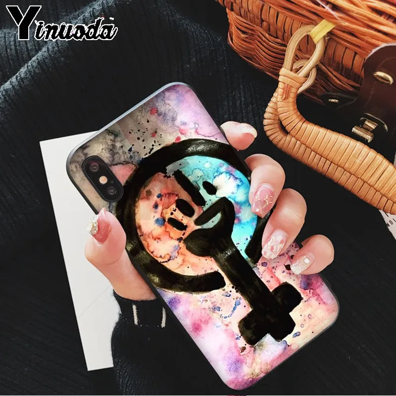Чехол с логотипом Yinuoda feminist для iPhone 5 5Sx 6 7 7plus 8 8Plus X XS MAX XR | Мобильные телефоны и