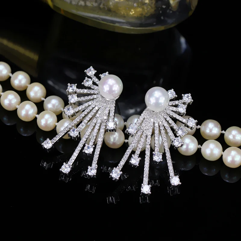 Женские серьги из серебра 2020 пробы с жемчугом|fashion pearl earrings|pearl earringsearrings for women |