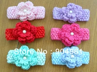 new baby flower crochet headband girls fashion flower headband 6psclot can mix 6 styles