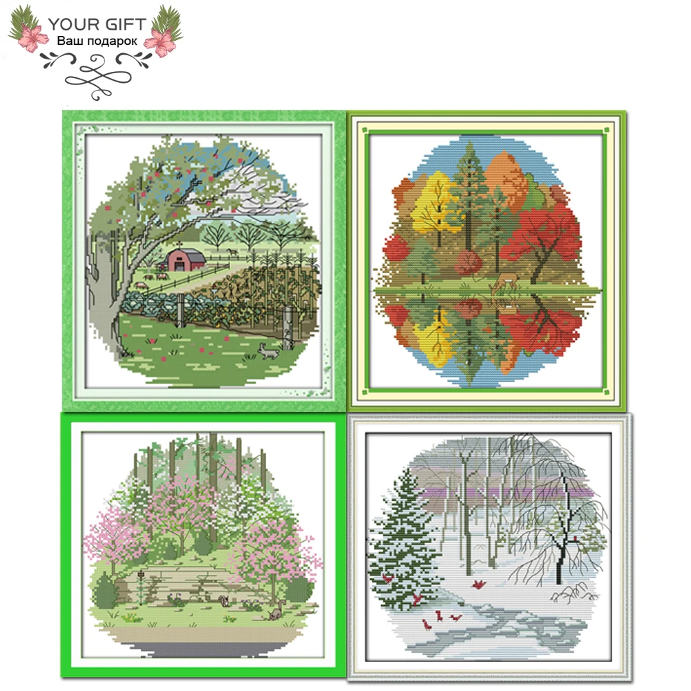 Набор для вышивки крестиком Joy Sunday F621F622F623F624|joy sunday|cross stitch kitscounted cross kits |