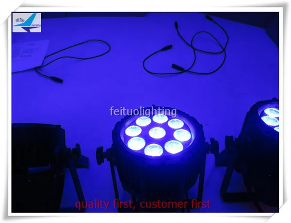 Бесплатная доставка Водонепроницаемый светодиодный плоский par 9x10 Вт rgbw 4в1 led Мини