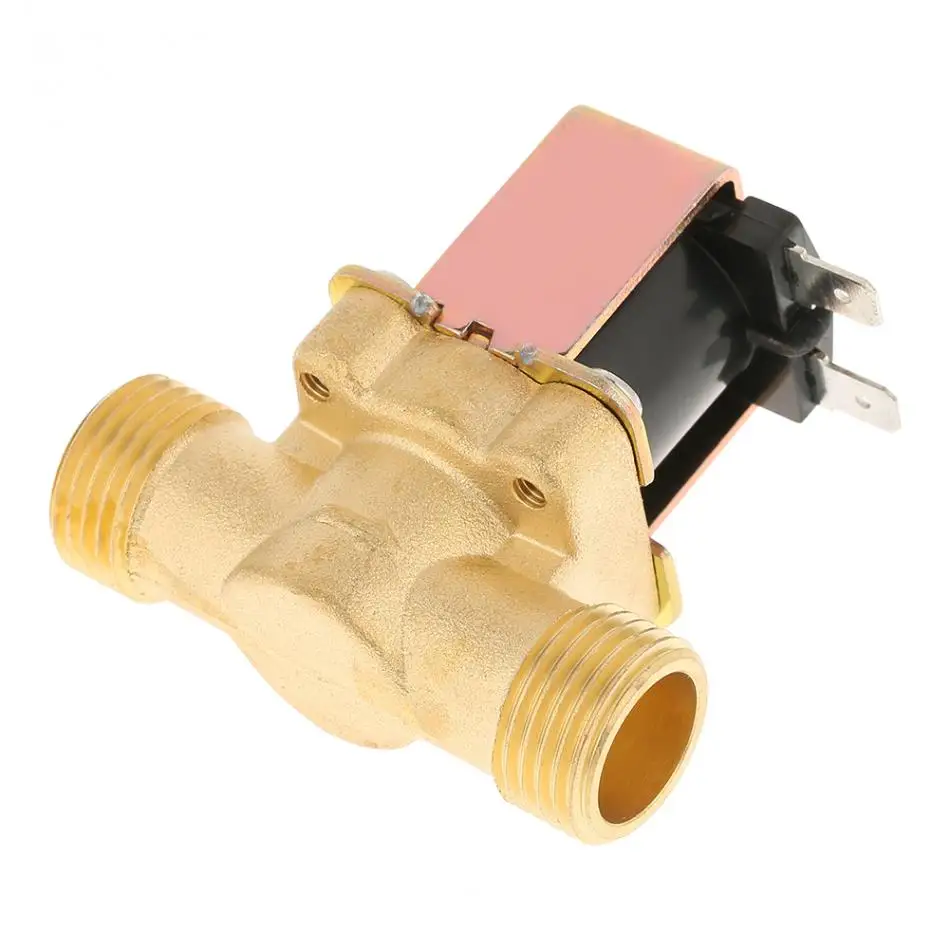 1/2 &quotDC 12V латунный Электрический Соленоидный клапан нормально для контроля воды |