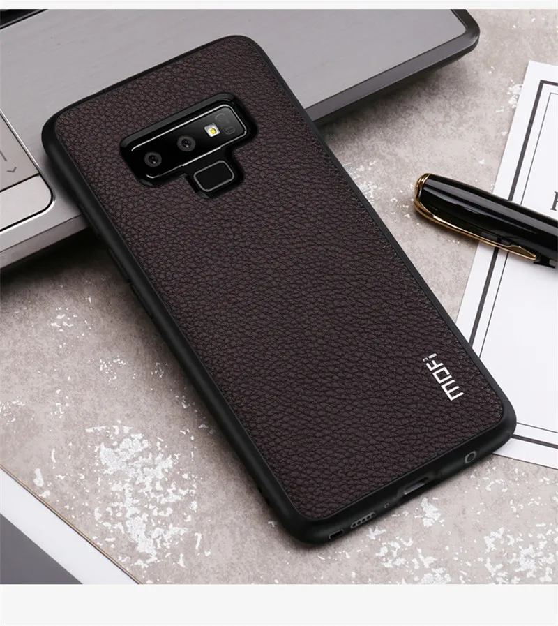 Для samsung Note 9 чехол Mofi для samsung Galaxy Note 9 чехол из искусственной кожи деловой стиль однотонный для Galaxy Note9 чехол