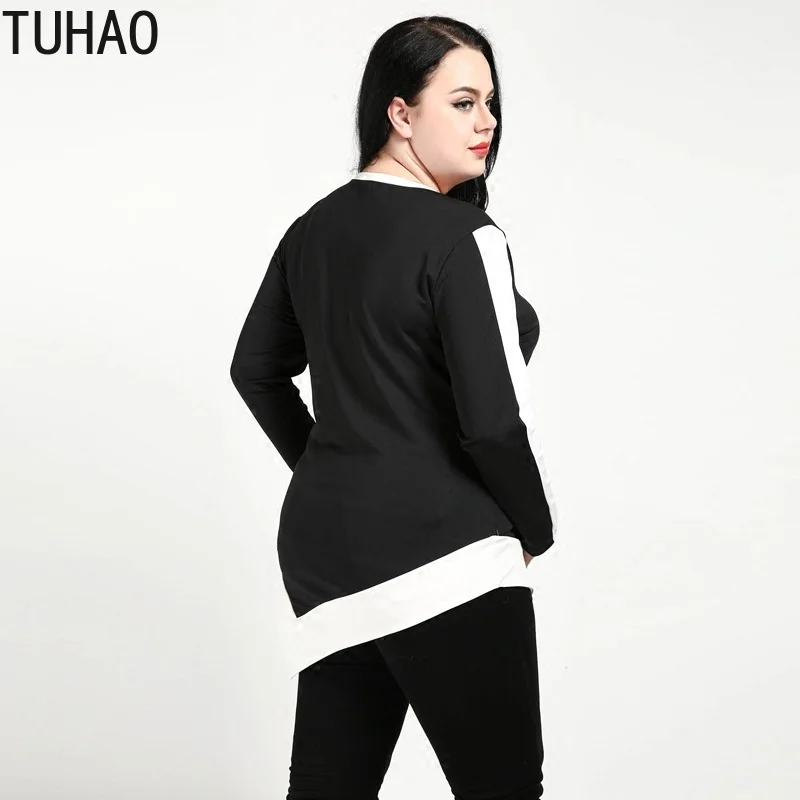 TUHAO/Женские топы и блузки Весенняя модная черная блузка полосатая с длинным