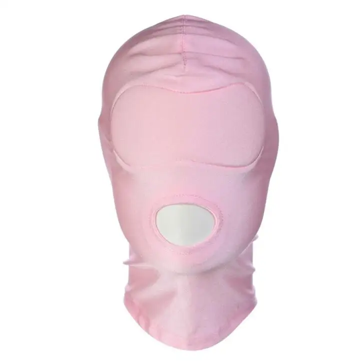 БДСМ бондаж маска капюшон затянуть дышащий открытый рот для глаз косплей