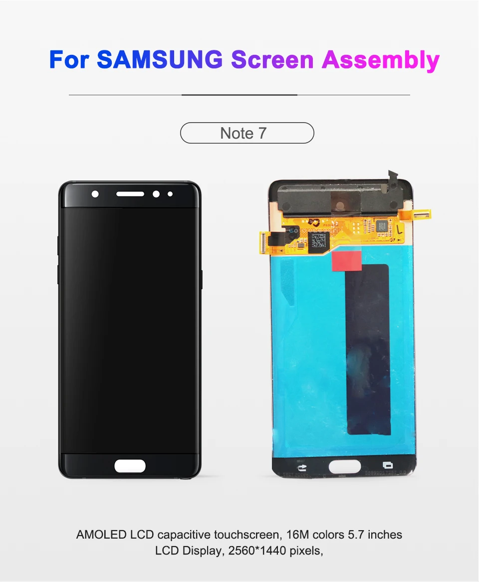 5,7 ''Super AMOLED Note 7 lcd для samsung Note Fan Edition FE Note 7 N930F N930F lcd дисплей кодирующий преобразователь сенсорного экрана в сборе