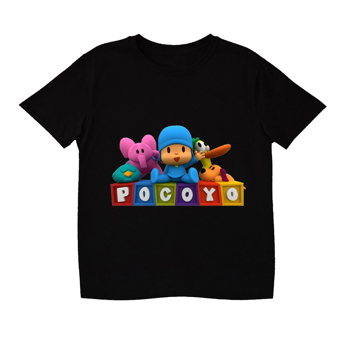 ZSIIBO/новая футболка для мальчиков с 3D забавным рисунком Pocoyo одежда футболки