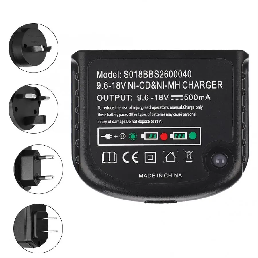 Новый Батарея Зарядное устройство для Black Decker кабельных Стэнли Никель хром 9 6 в 18