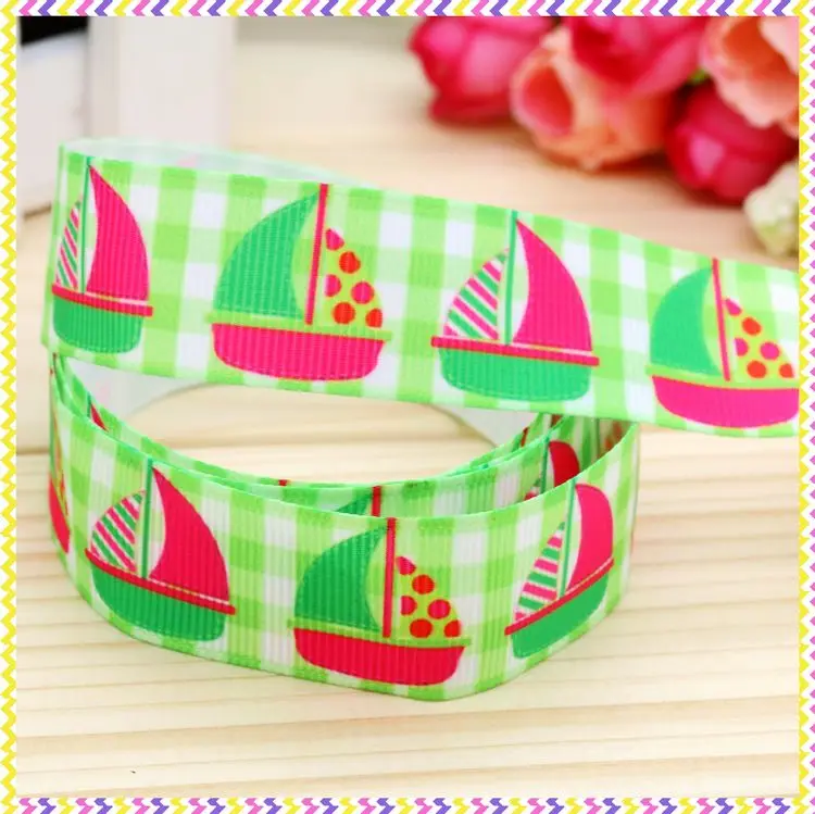 7/8 ''Бесплатная доставка морской аниме принт корсажная лента бант головной