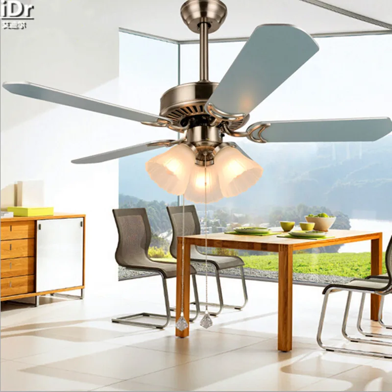 Современный минималистичный потолочный вентилятор для гостиной освещение