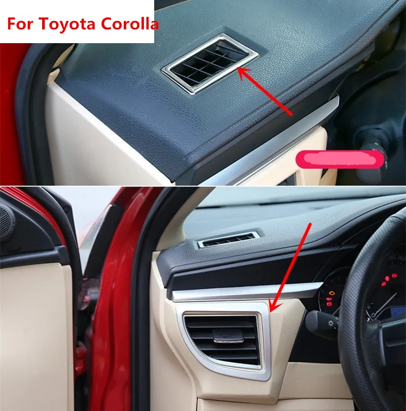 4 шт. для Toyota Corolla E170 2014 2015 2016 2017 ABS хром матовый автомобильный внутренний