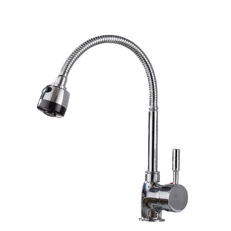 

Kitchen Faucets Brass Kitchen Sink Mixer Tap Hot & Cold Single Handle Rotating Water Crane Mixer Faucet Chrome Bath Basin Faucet