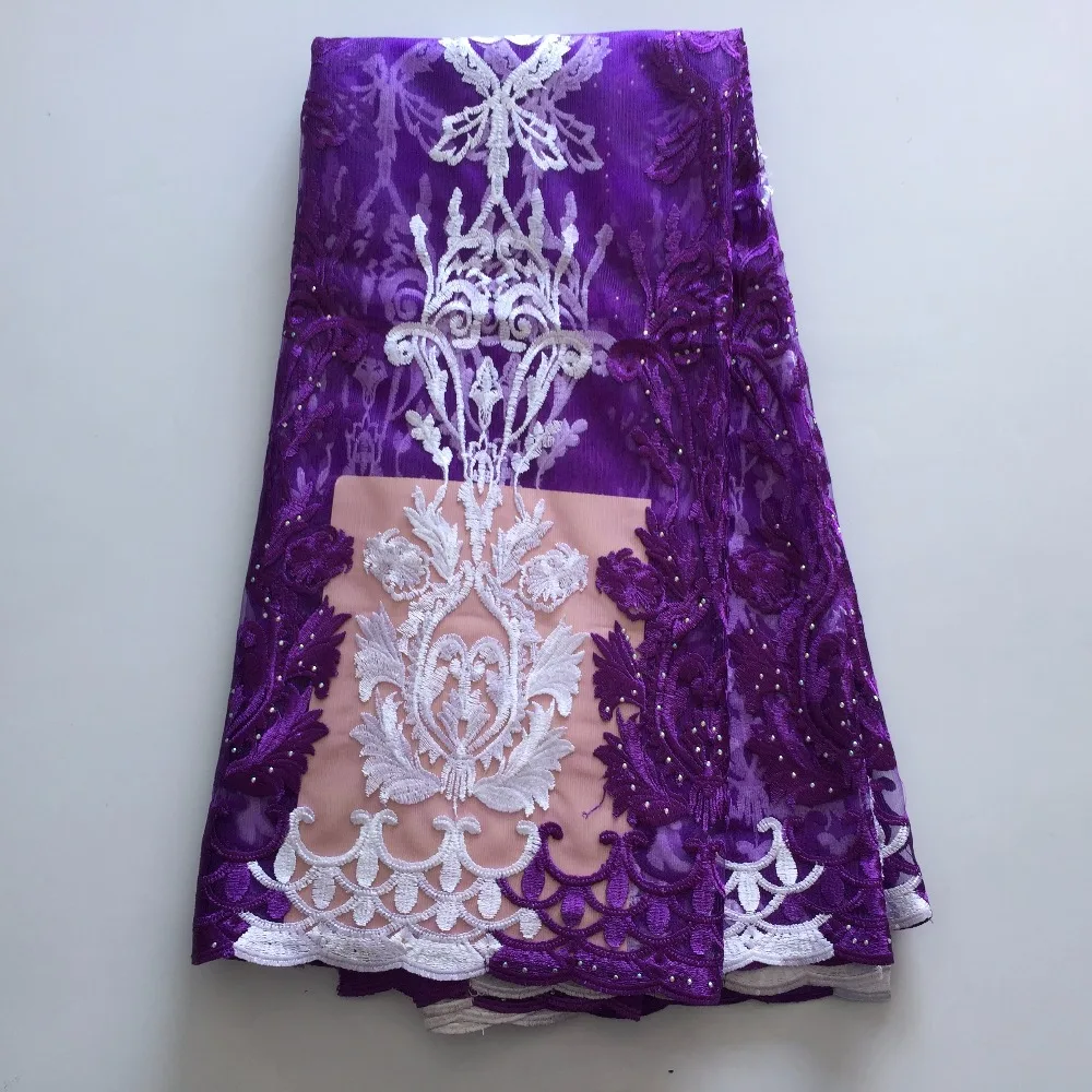 MAIGALAN French Mesh Tulle Lace Fabric African Embroidery High Quality Nigerian Net SML756-3 | Дом и сад