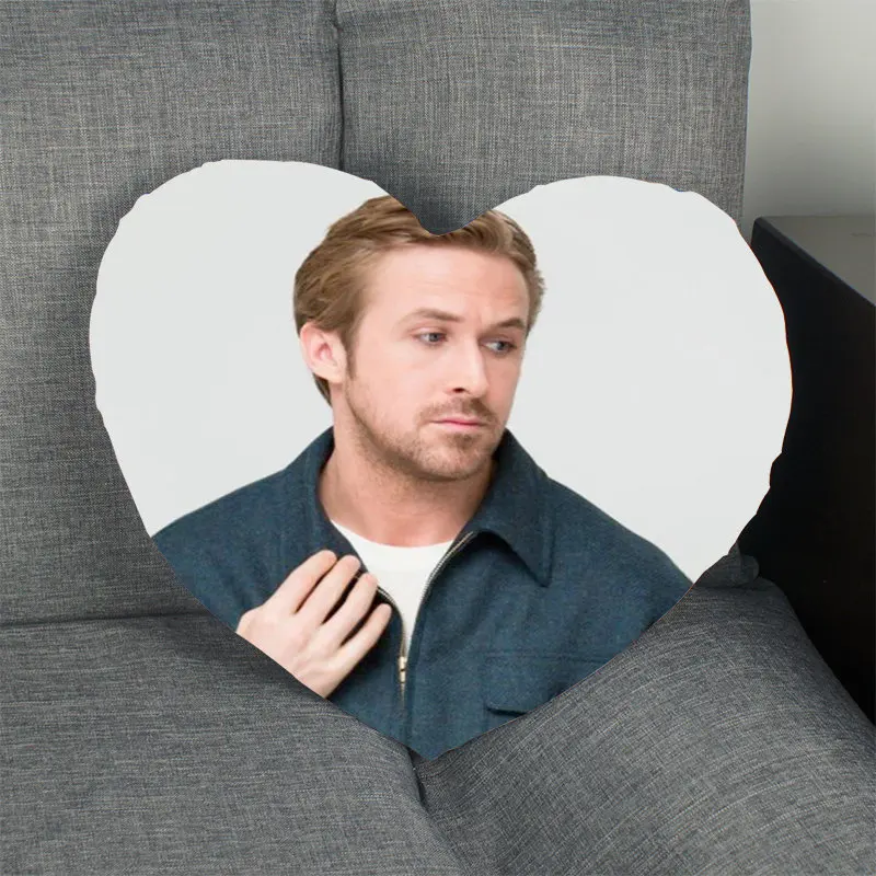 6 Чехол для подушки Ryan Gosling в форме сердца, атласная ткань, наволочка для подушки для дома, спальни, свадебного украшения, наволочки - Цвет: 6