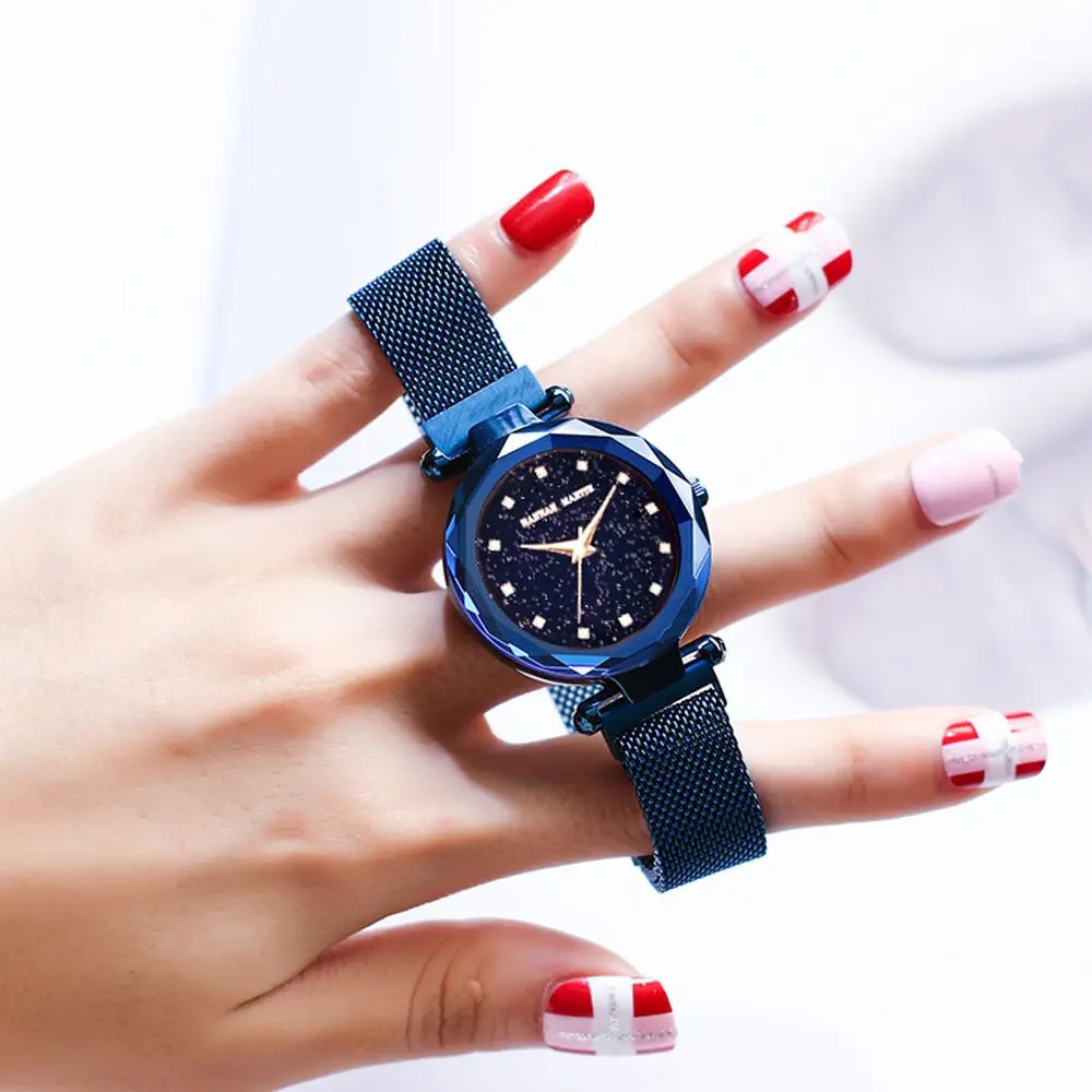 Reloj mujer Роскошные Брендовые женские часы Звездное небо магические кварцевые