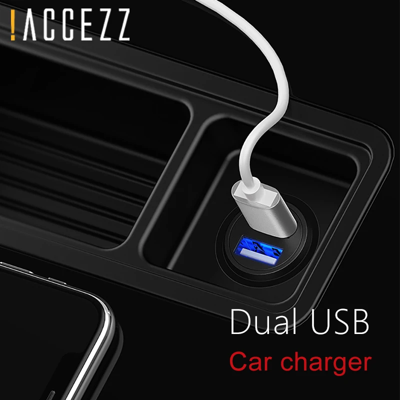 ! ACCEZZ двойное автомобильное зарядное устройство USB для быстрой зарядки 4.5A Huawei 4A OPPO