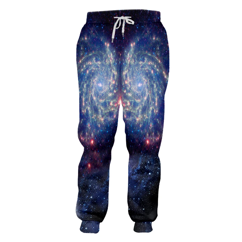 OGKB Unisex Elastic Drawstring Sweat Pants Autumn Spring Men/women 3d Print Starry Night Sweatpants Fitness Casual Full | Мужская одежда